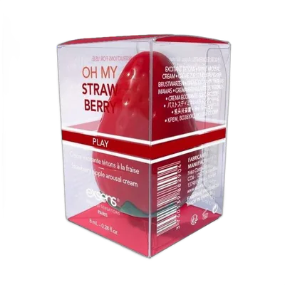 Возбуждающий крем для сосков EXSENS Oh My Strawberry (8 мл) с жожоба и маслом ши, съедобный