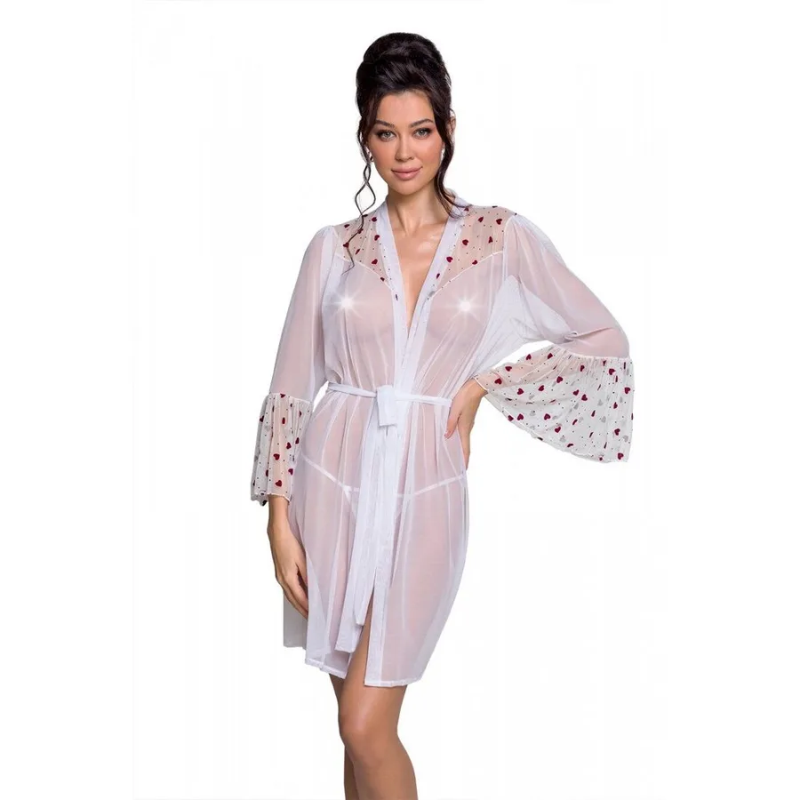 Воздушный пеньюар Passion LOVELIA PEIGNOIR L/XL, white