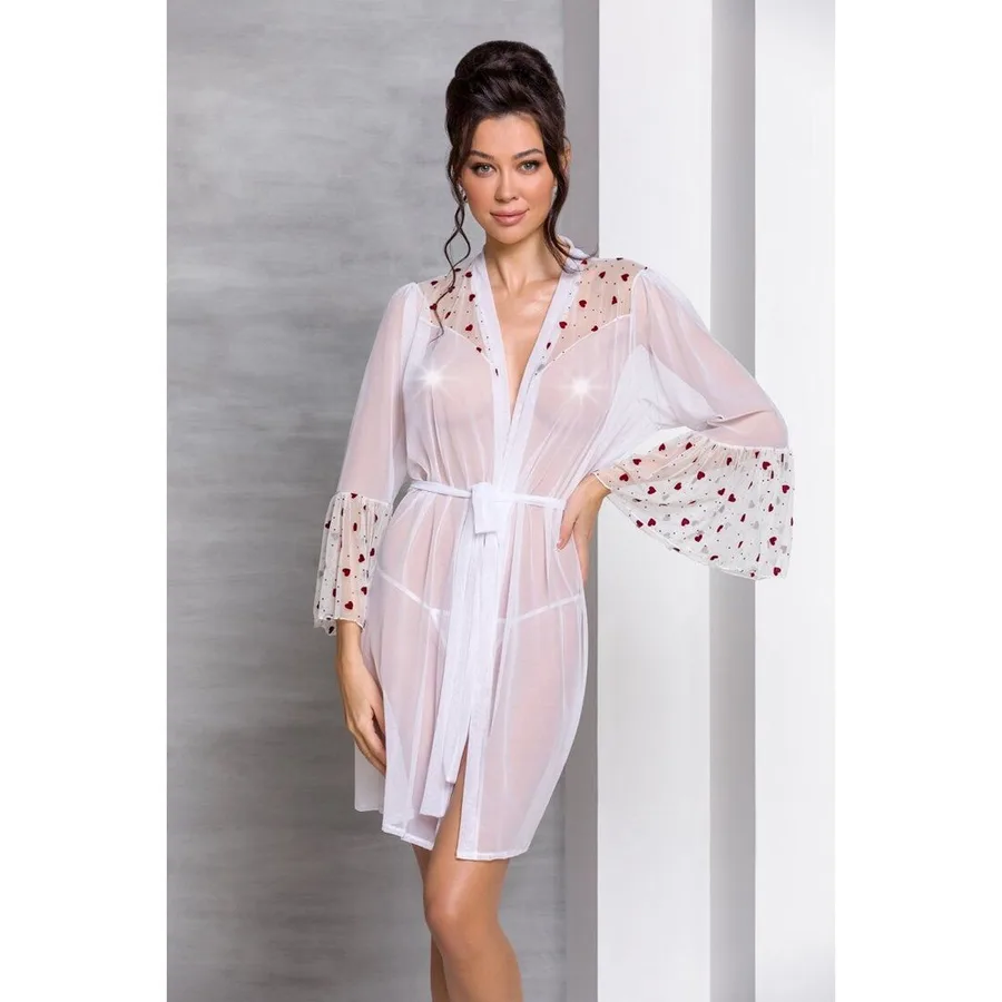 Воздушный пеньюар Passion LOVELIA PEIGNOIR L/XL, white
