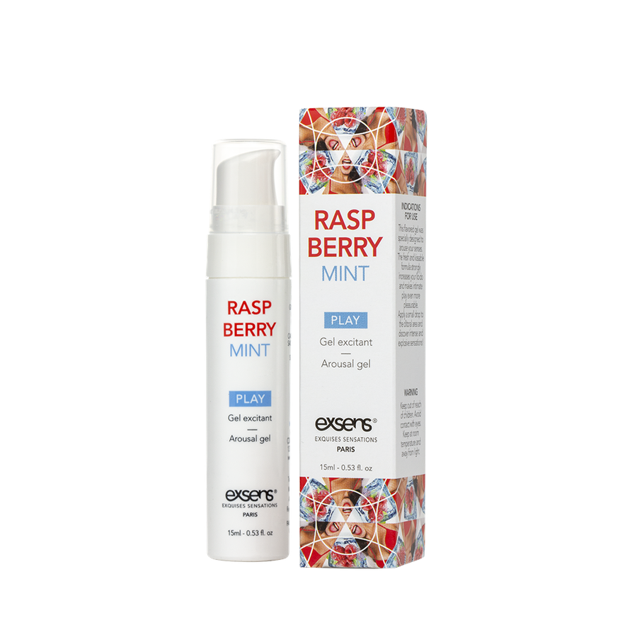 Стимулирующий гель EXSENS Kissable Raspberry Mint 15мл можно для поцелуев, охлаждающий