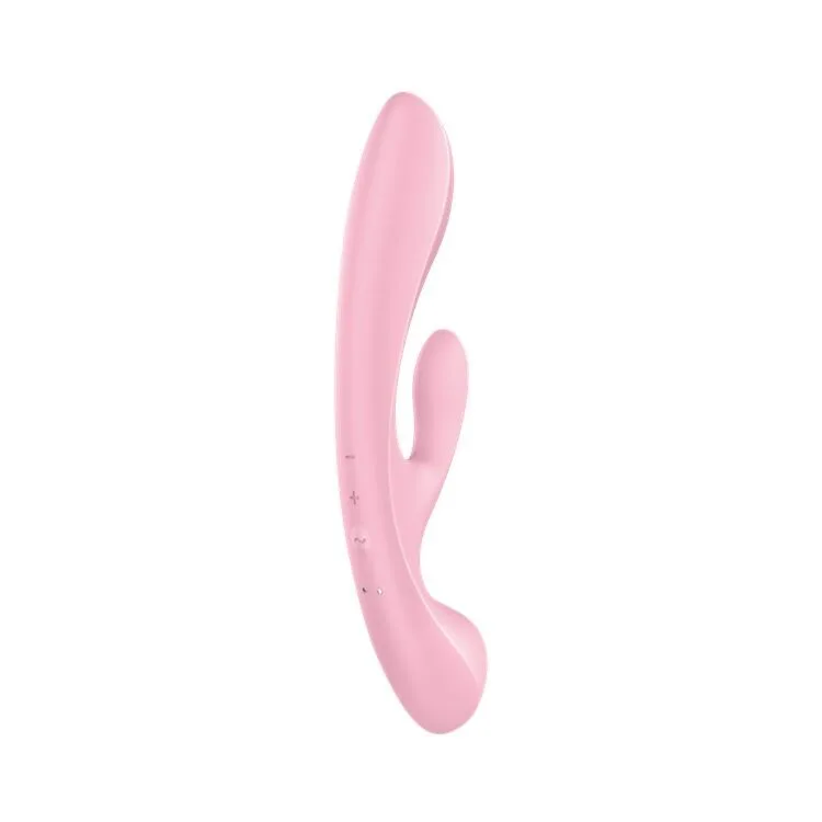 Двосторонній вібратор-кролик Satisfyer Triple Oh Pink (м'яте паковання!!!)