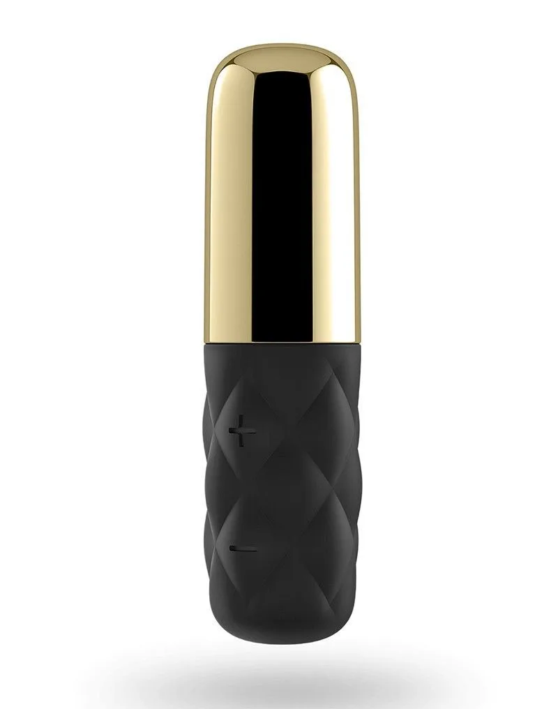 Мощный мини-вибратор Satisfyer Sparkling Darling Gold со съемным колпачком, 16 режимов работы