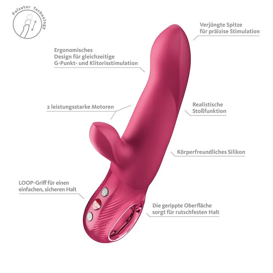 Пульсатор Fun Factory Bi Stronic Arc Raspberry (м'яте паковання!!!)
