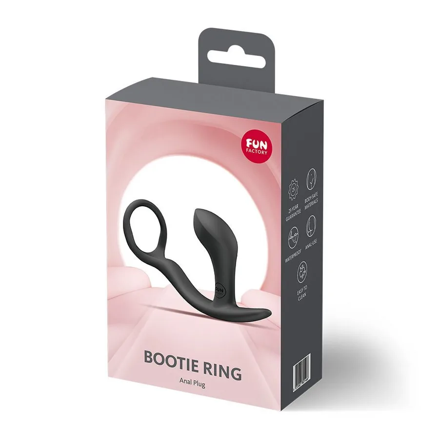Анальна пробка з ерекційним кільцем Fun Factory BOOTIE RING Black (м'яте паковання!!!)