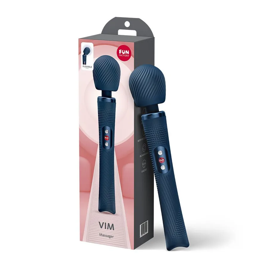 Вибромассажер Fun Factory VIM Vibrating Wand Nightblue (мятая упаковка!!!)