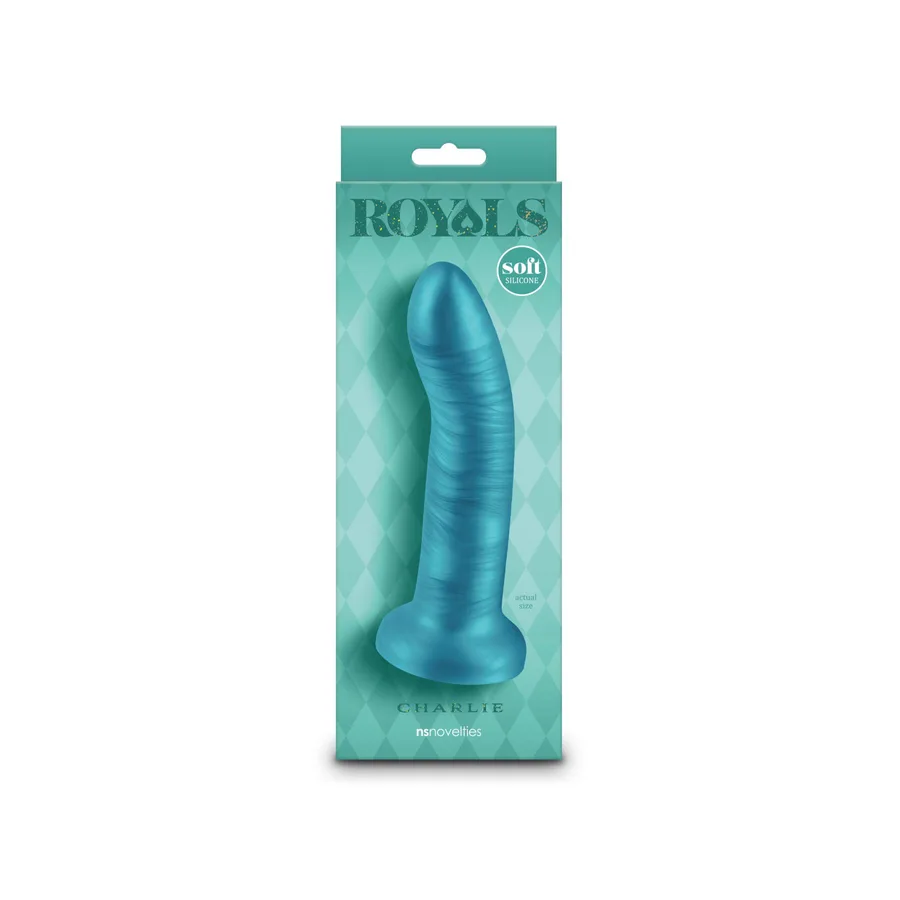 Дилдо NS Novelties Royals - 6" Charlie - Metallic Teal