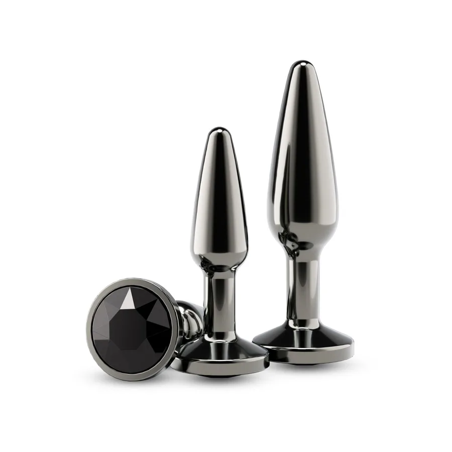 Набір анальних пробок NS Novelties Rear Assets - Tapered Trainer Kit - Gunmetal - Black