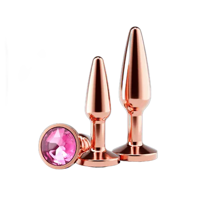 Набір анальних пробок NS Novelties Rear Assets - Tapered Trainer Kit - Rose Gold - Pink