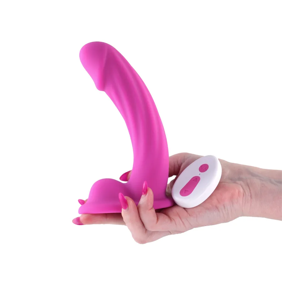 Ділдо з вібрацією NS Novelties Colours - Curve - Vibrating - 6" Dildo - Pink