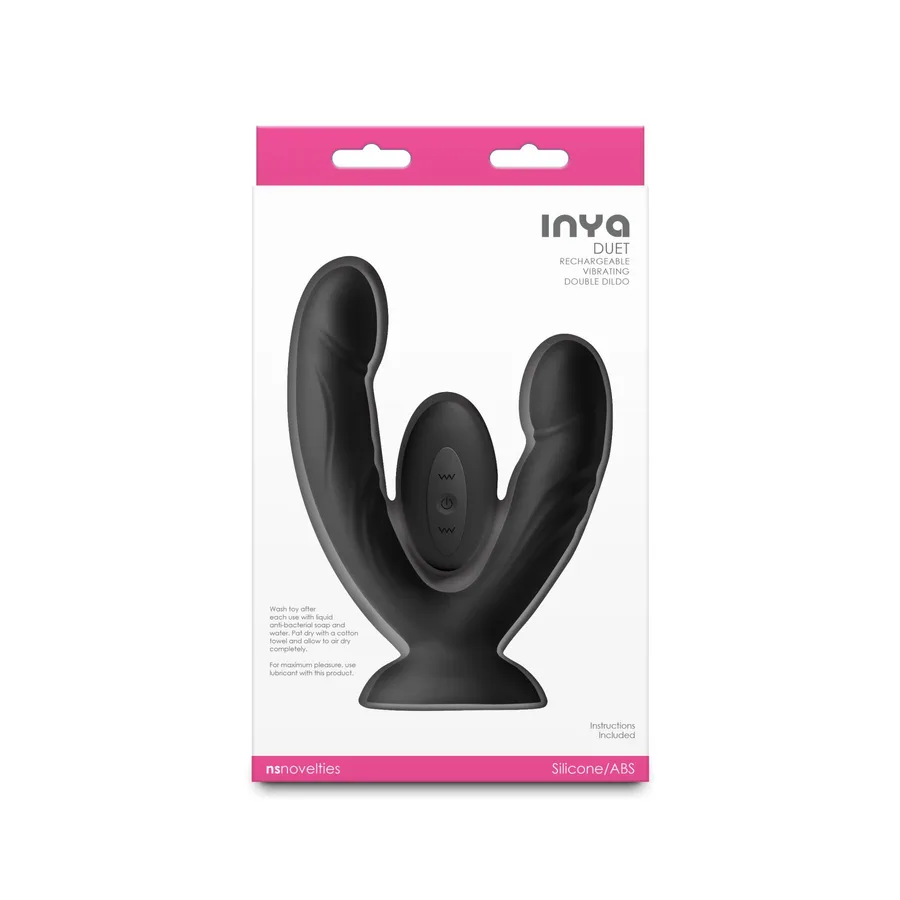 Подвійний ділдо з вібрацією NS Novelties INYA - Duet - Black
