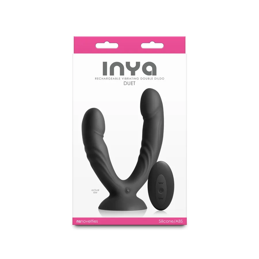 Подвійний ділдо з вібрацією NS Novelties INYA - Duet - Black