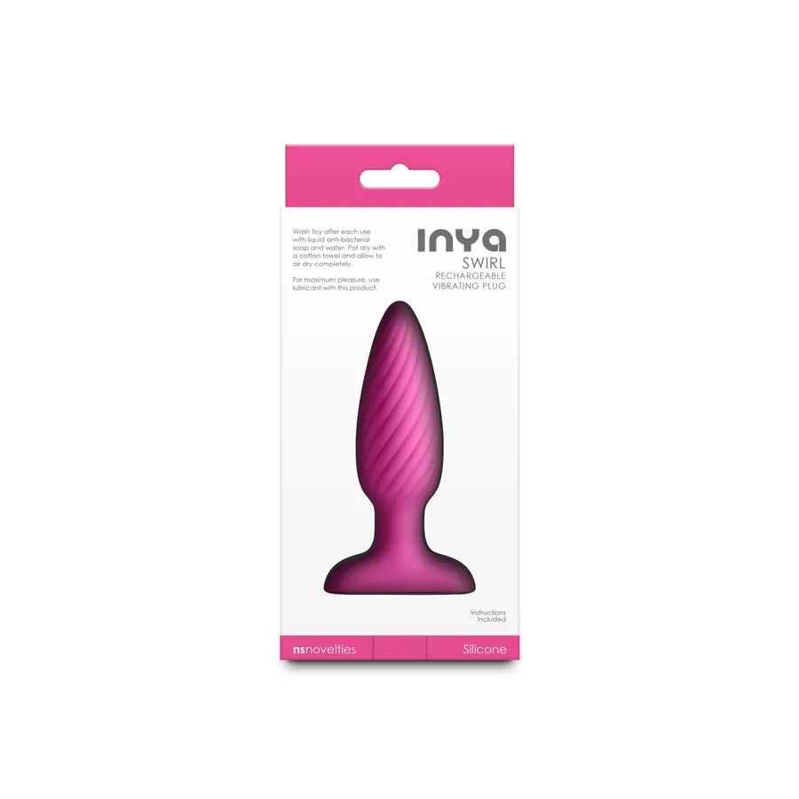 Анальная пробка с вибрацией NS Novelties INYA - Swirl - Pink