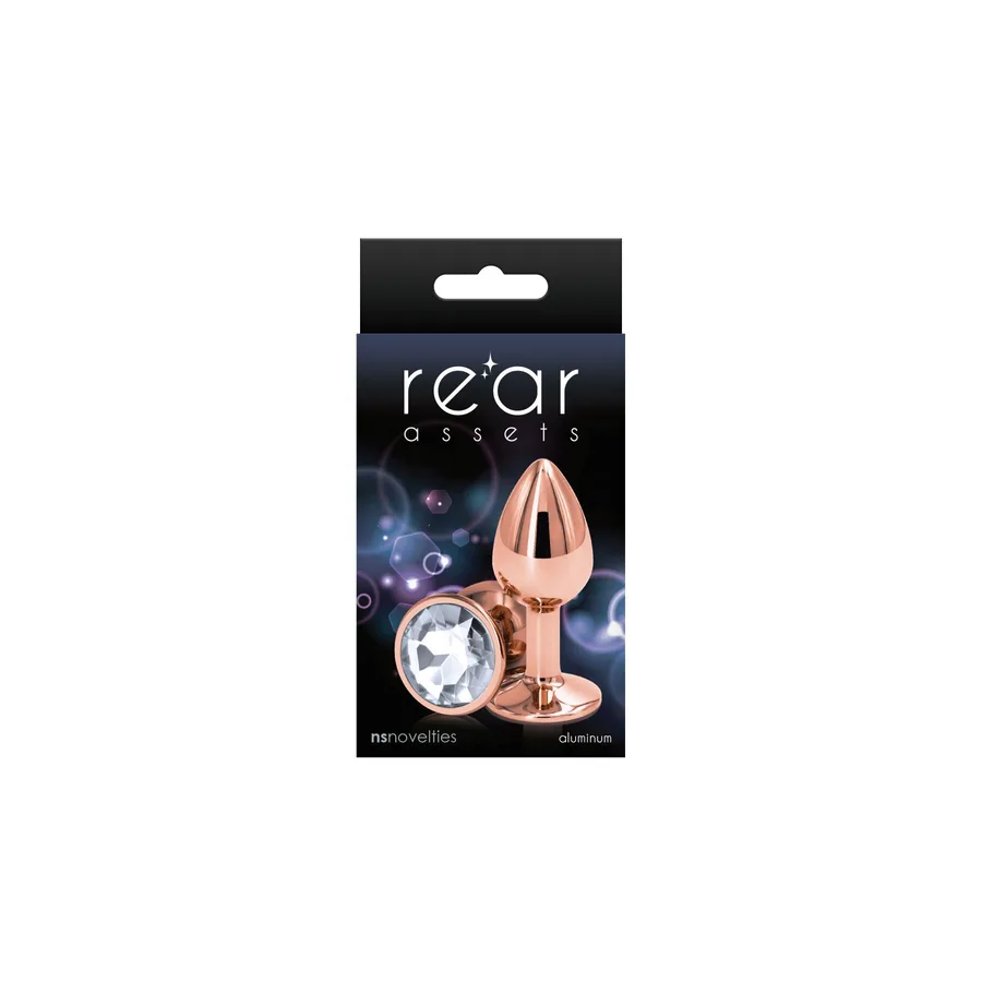 Анальна пробка NS Novelties Rear Assets - Rose Gold - Small - Clear