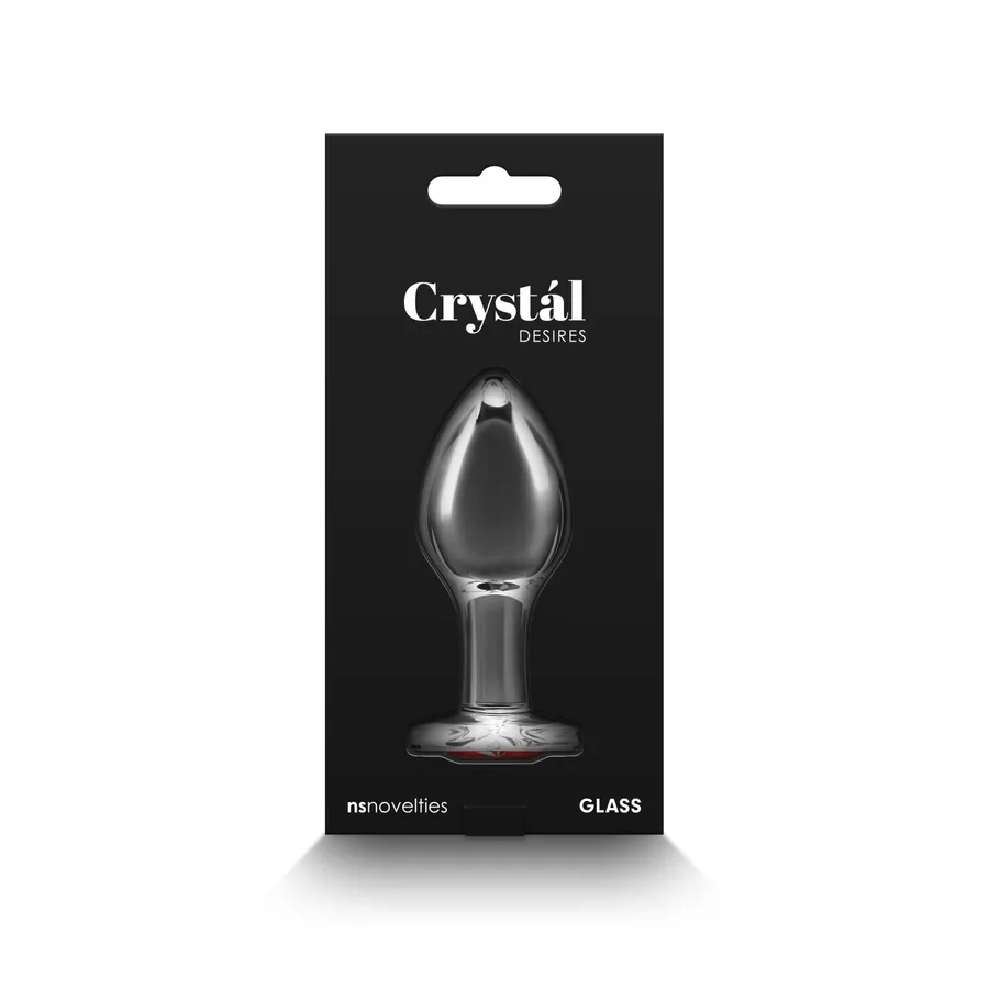 Скляна анальна пробка NS Novelties Crystal - Desires - Red Heart - Medium