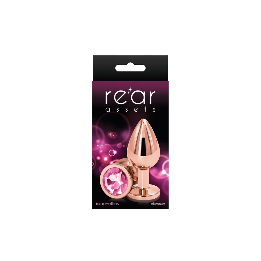 Анальна пробка NS Novelties Rear Assets - Rose Gold - Medium - Pink