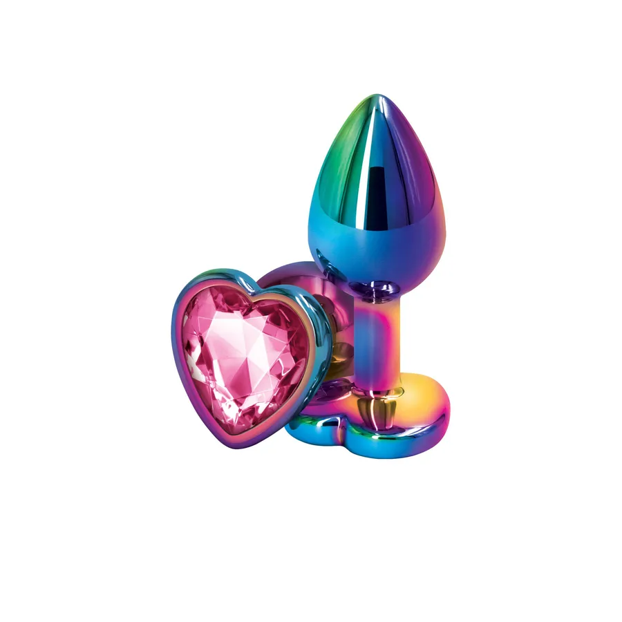Анальная пробка NS Novelties Rear Assets - Multicolor Heart - Small - Pink