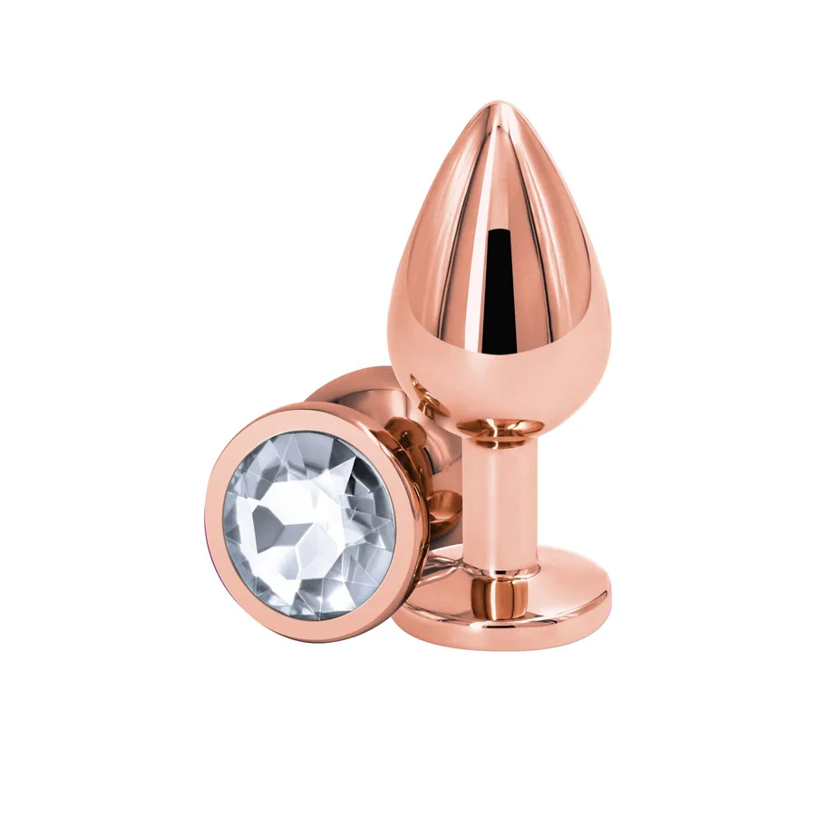 Анальна пробка NS Novelties Rear Assets - Rose Gold - Medium - Clear
