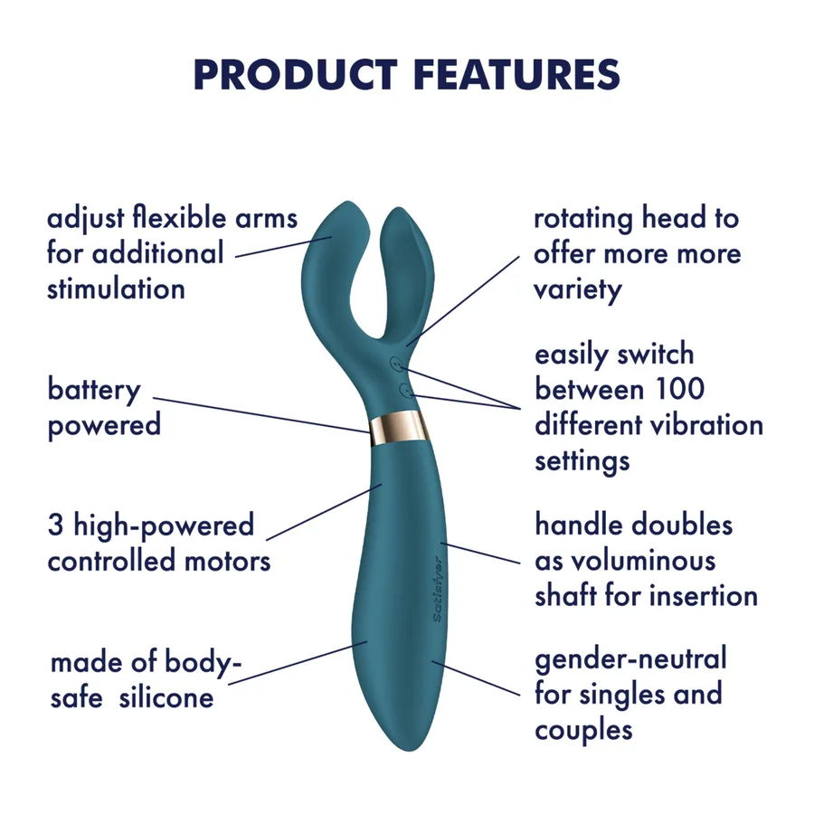 Вібратор для пар Satisfyer Endless Fun Battery Series, три мотора, багатофункціональний