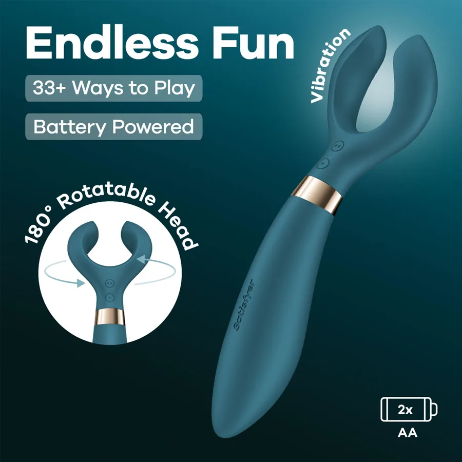 Вібратор для пар Satisfyer Endless Fun Battery Series, три мотора, багатофункціональний
