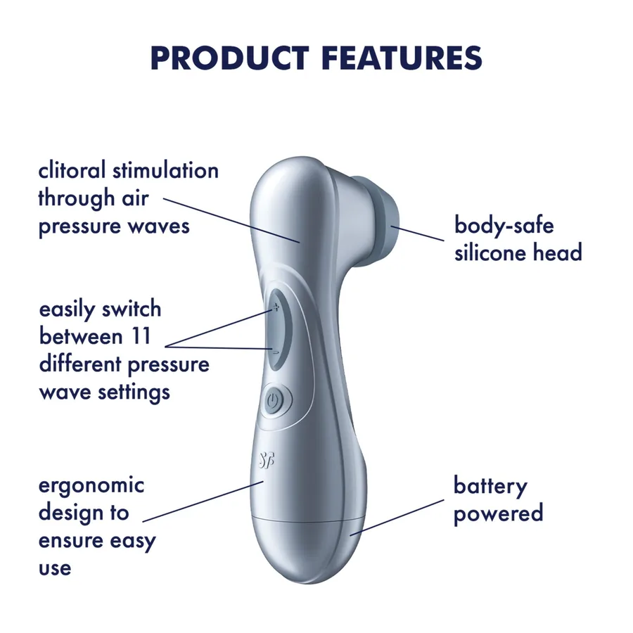 Вакуумный клиторальный стимулятор Satisfyer Pro 2 Generation 2 Battery Series Light Blue