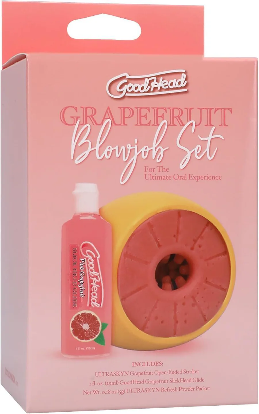 Набір для мінету Doc Johnson GoodHead Grapefruit Blowjob Set - Yellow (м'яте паковання!!!)