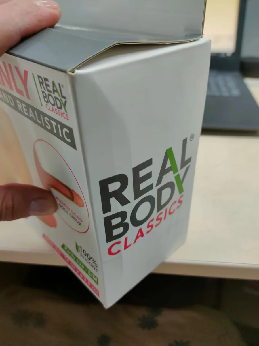 Силиконовые трусики с полым фаллоимитатором Real Body Real Manly Hollow S/M (мятая упаковка!!!)