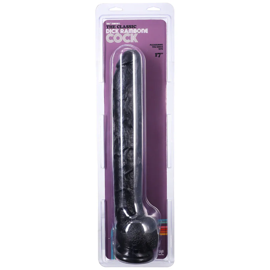 Фаллоимитатор Doc Johnson Dick Rambone Cock Black, диаметр 6см, длина 42см, ПВХ