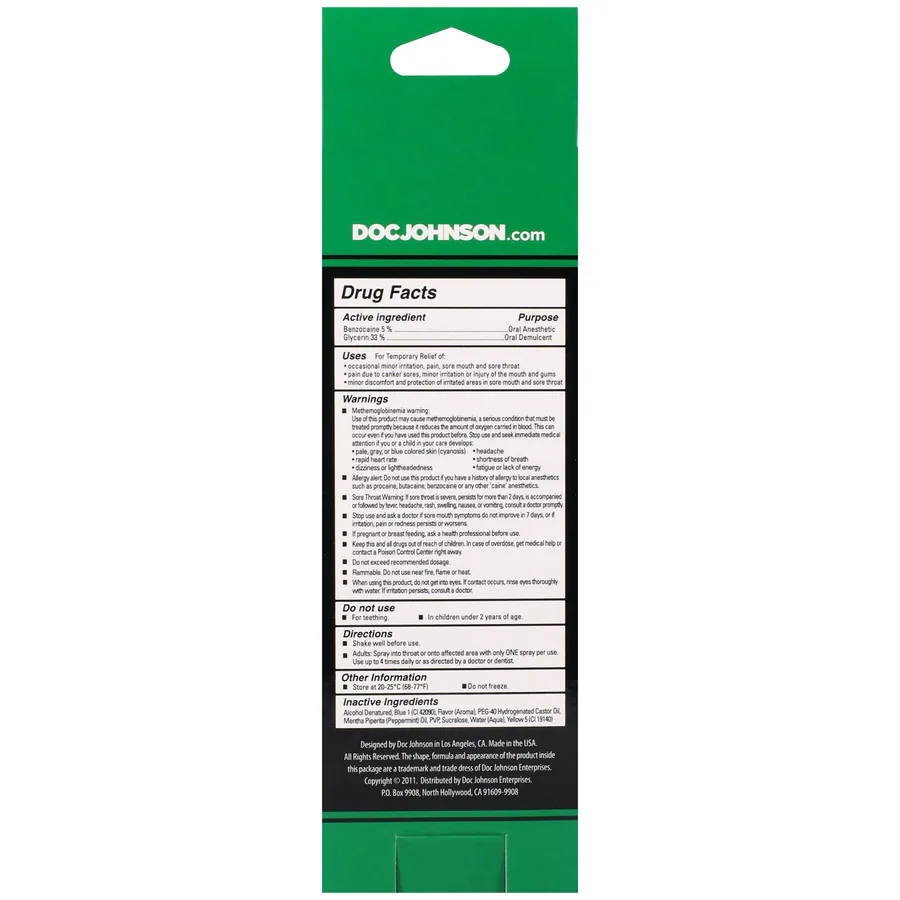 Спрей для минета Doc Johnson GoodHead DeepThroat Spray – Mystical Mint 59 мл для глубокого минета