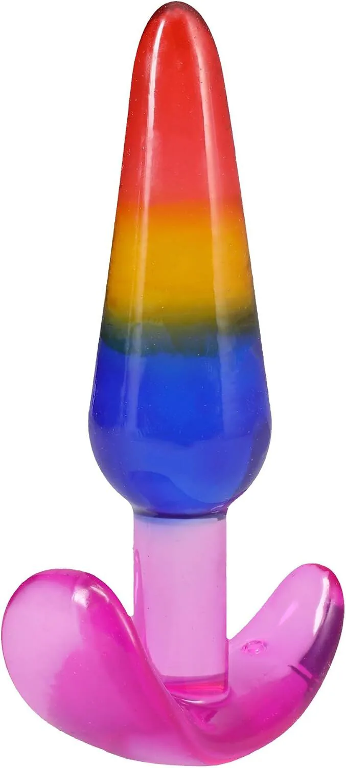 Набір анальних пробок Doc Johnson Crystal Jellies - Anal Trainer Set - Rainbow