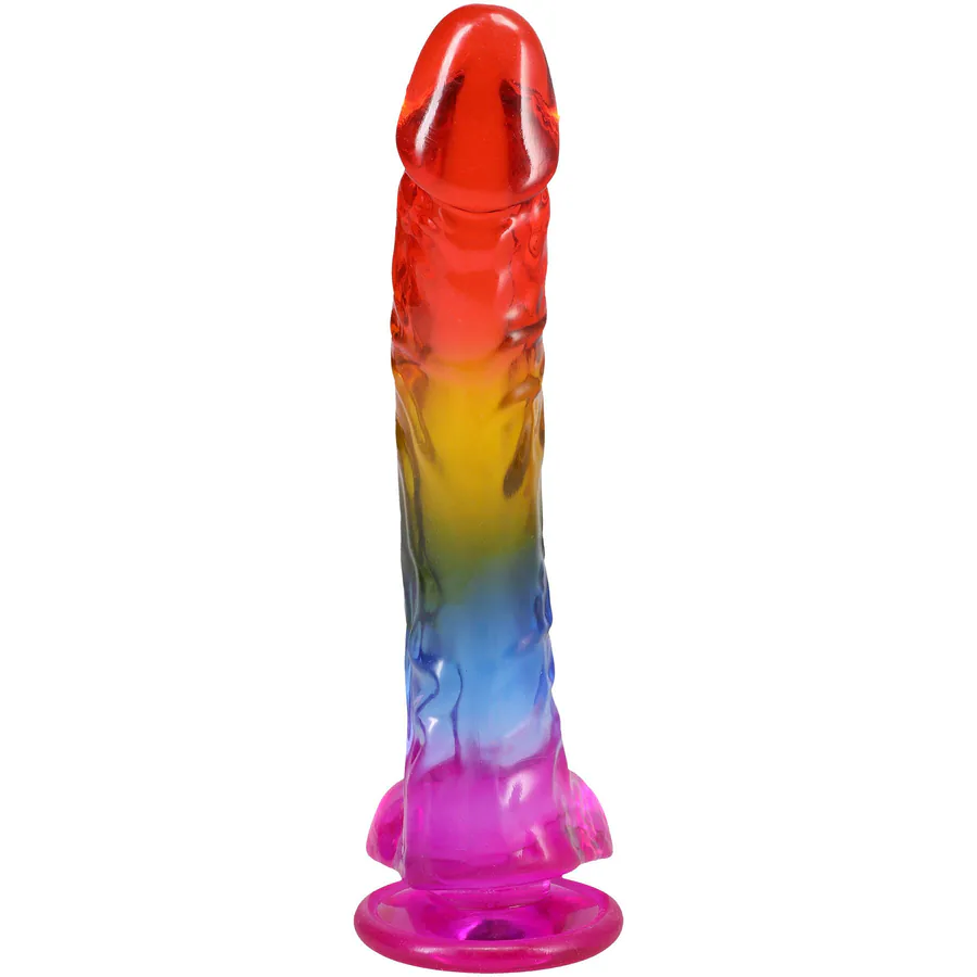 Фалоімітатор Doc Johnson Crystal Jellies - 9.5 Inch Dildo - Rainbow