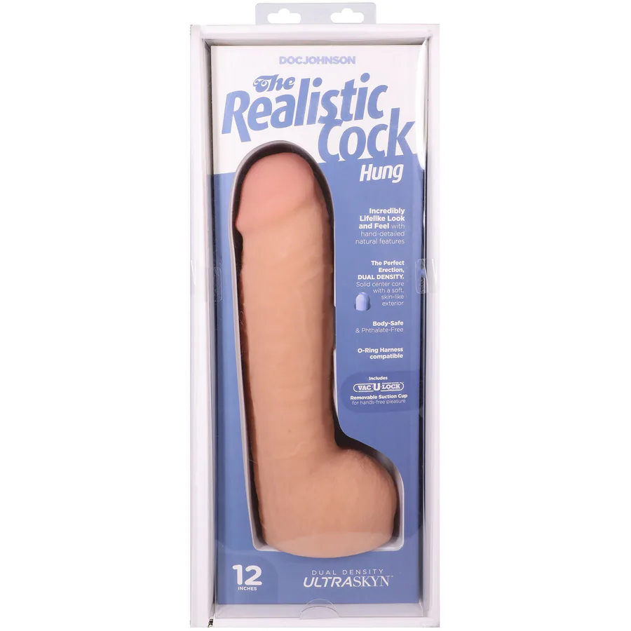Фаллоимитатор Doc Johnson The Realistic Cock ULTRASKYN - 12 Inch Hung with Balls Vanilla