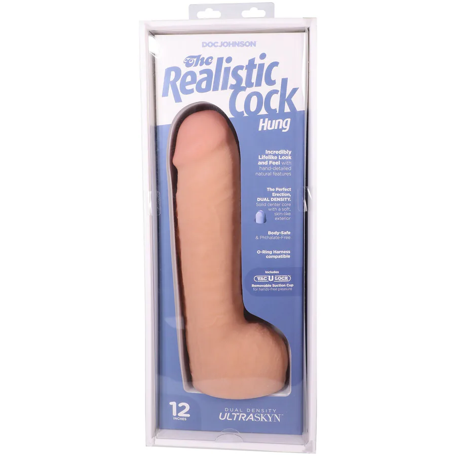 Фаллоимитатор Doc Johnson The Realistic Cock ULTRASKYN - 12 Inch Hung with Balls Vanilla