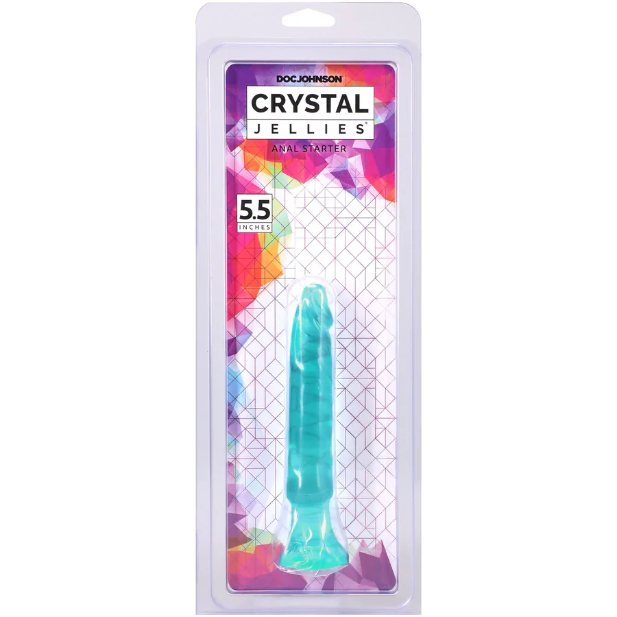 Дилдо Doc Johnson Crystal Jellies - Anal Starter - 5.5 Inches - Teal