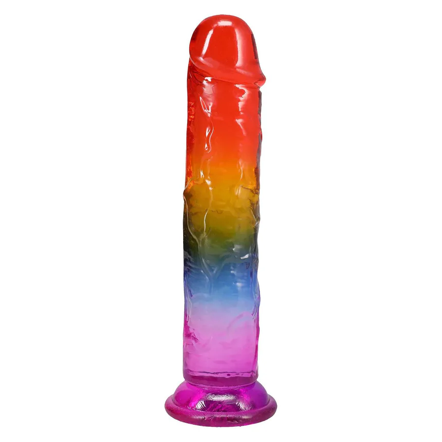 Дилдо Doc Johnson Crystal Jellies - 8.5 Inch Сlassic Dong - Rainbow