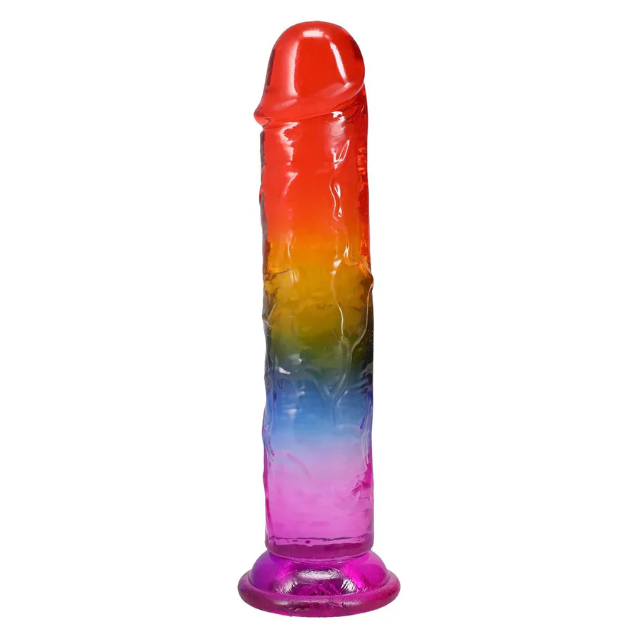Дилдо Doc Johnson Crystal Jellies - 8.5 Inch Сlassic Dong - Rainbow