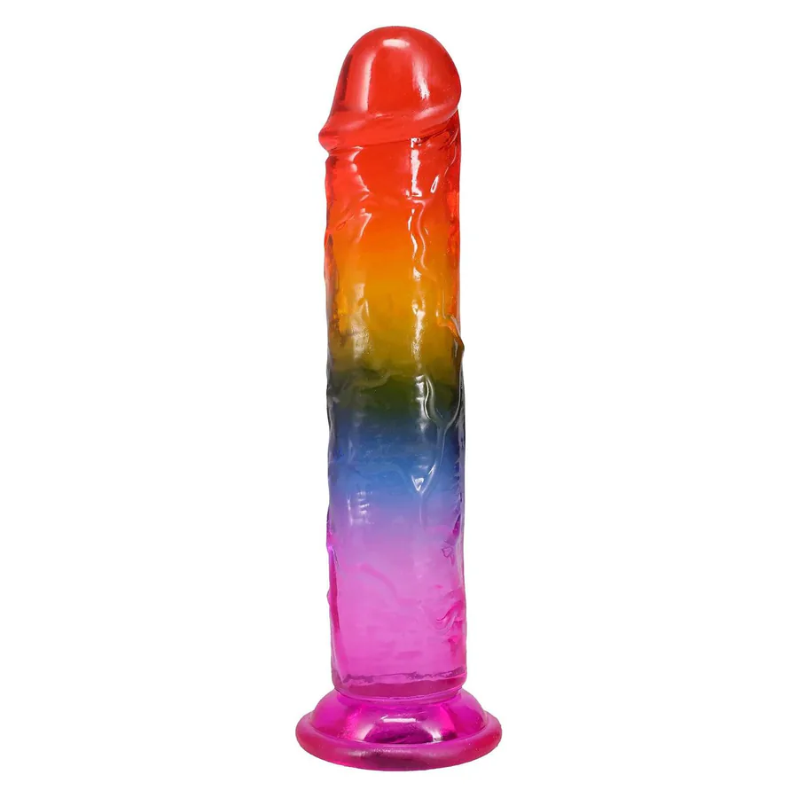 Дилдо Doc Johnson Crystal Jellies - 7.5 Inch Dong - Rainbow