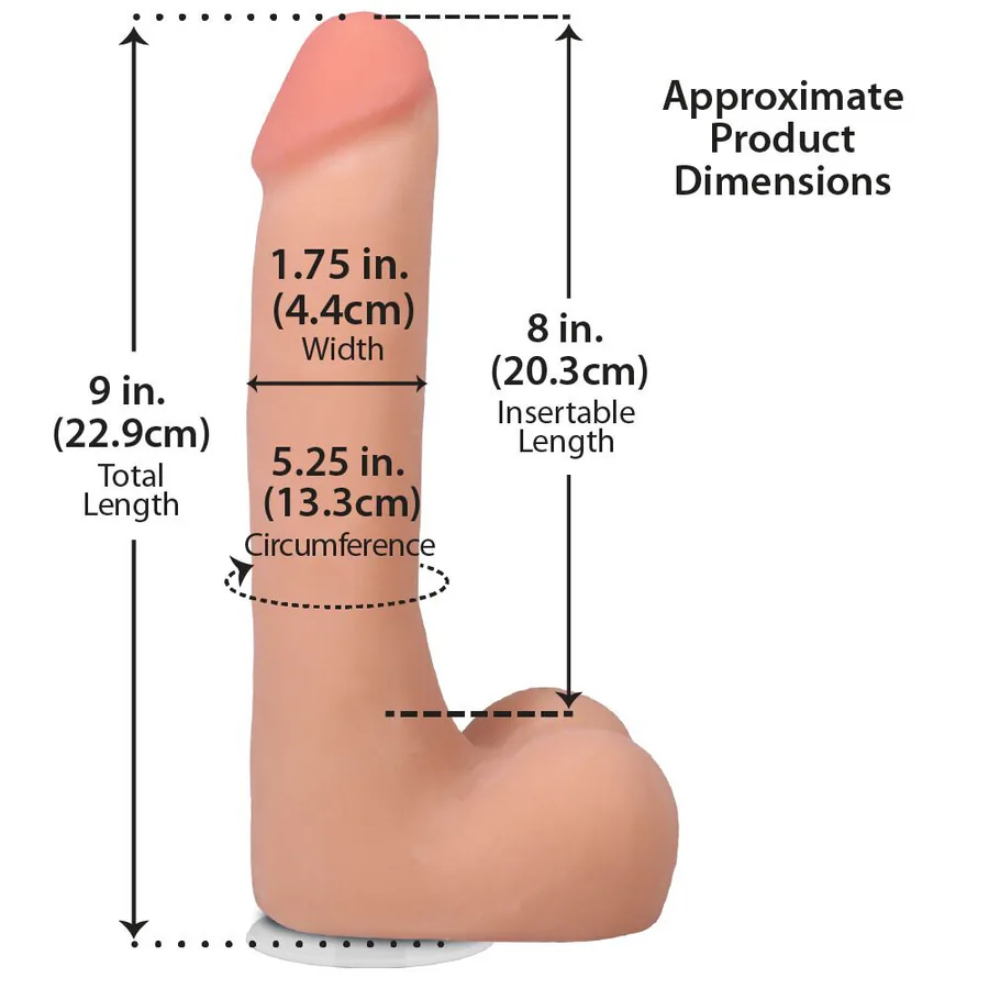 Фалоімітатор Doc Johnson The Realistic Cock ULTRASKYN - 9 Inch with Balls Vanilla