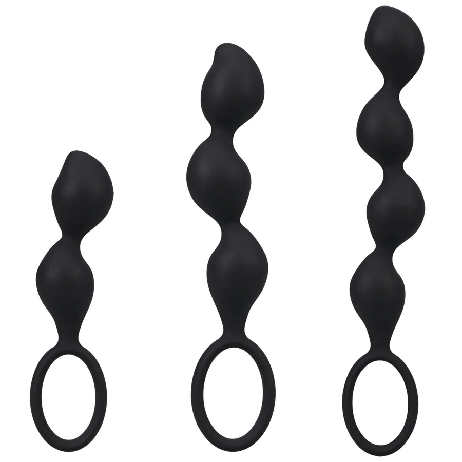 Набір анальних іграшок Doc Johnson Mood Naughty Contour Beads Trainer Set