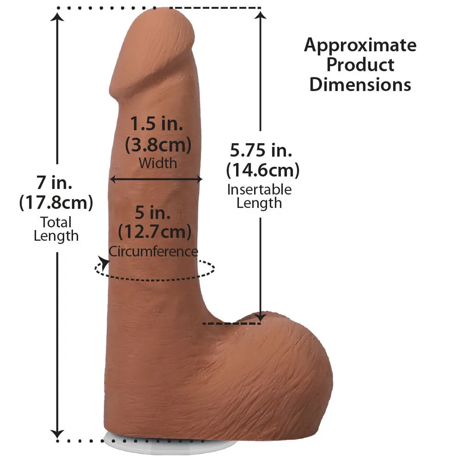 Фаллоимитатор Doc Johnson The Realistic Cock ULTRASKYN - 7 Inch with Balls Caramel