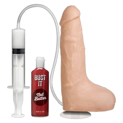 Фалоімітатор, що кінчає Doc Johnson The Realistic Cock ULTRASKYN - Squirting 9,5 Inch Vanilla