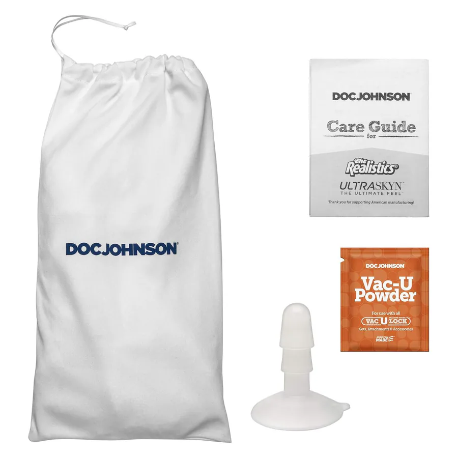 Фалоімітатор, що кінчає Doc Johnson The Realistic Cock ULTRASKYN - Squirting 9,5 Inch Vanilla