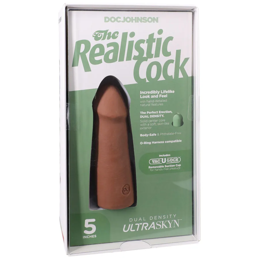 Фаллоимитатор Doc Johnson The Realistic Cock ULTRASKYN - 5 Inch Caramel