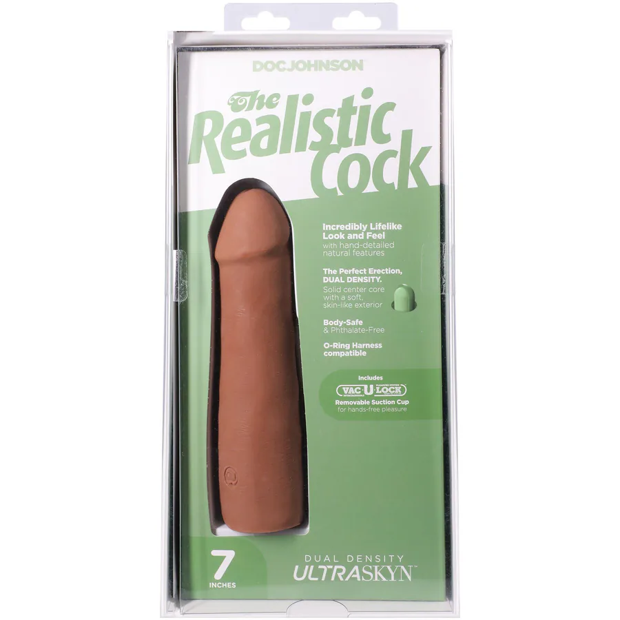Фалоімітатор Doc Johnson The Realistic Cock ULTRASKYN - 7 Inch Caramel