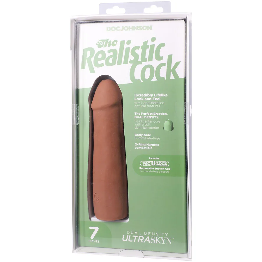 Фалоімітатор Doc Johnson The Realistic Cock ULTRASKYN - 7 Inch Caramel