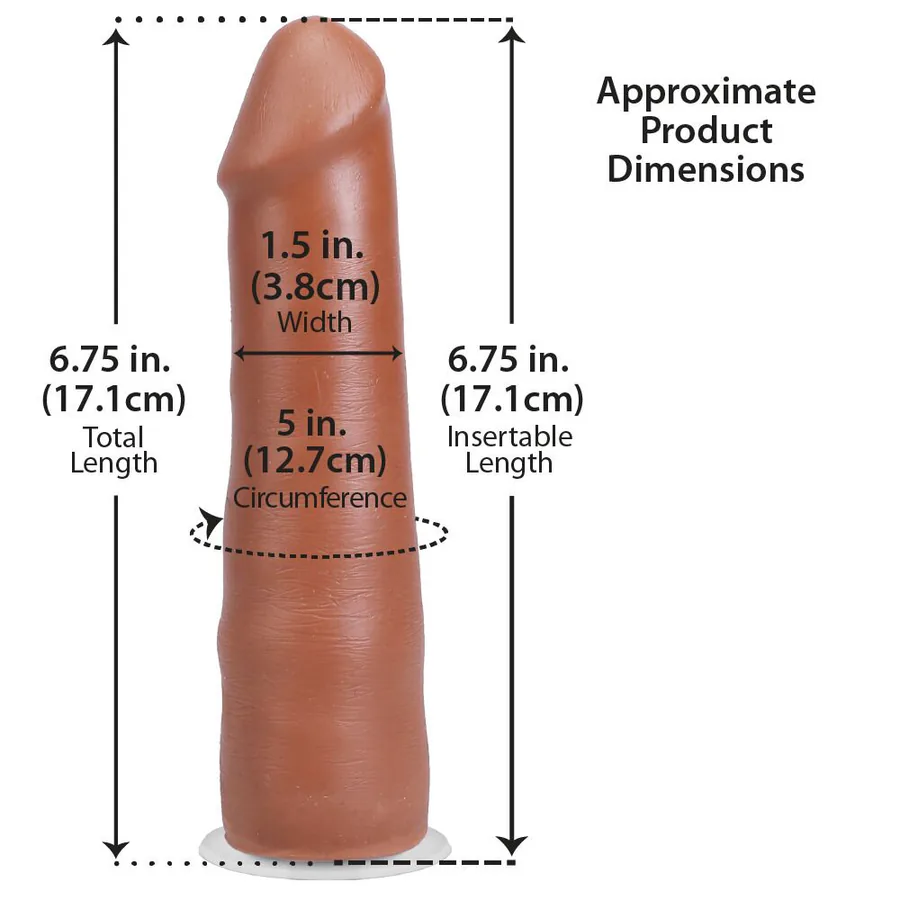 Фалоімітатор Doc Johnson The Realistic Cock ULTRASKYN - 7 Inch Caramel