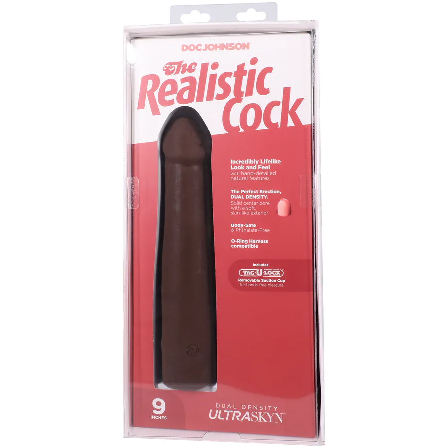 Фалоімітатор Doc Johnson The Realistic Cock ULTRASKYN - 9 Inch Chocolate