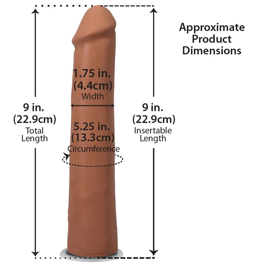 Фаллоимитатор Doc Johnson The Realistic Cock ULTRASKYN - 9 Inch Caramel