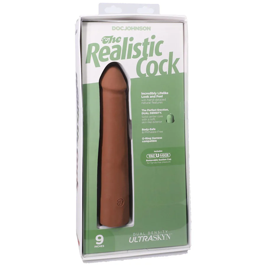 Фаллоимитатор Doc Johnson The Realistic Cock ULTRASKYN - 9 Inch Caramel