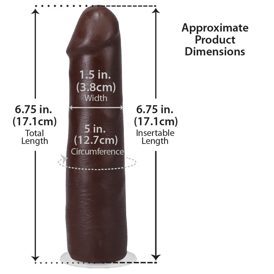 Фалоімітатор Doc Johnson The Realistic Cock ULTRASKYN - 7 Inch Chocolate
