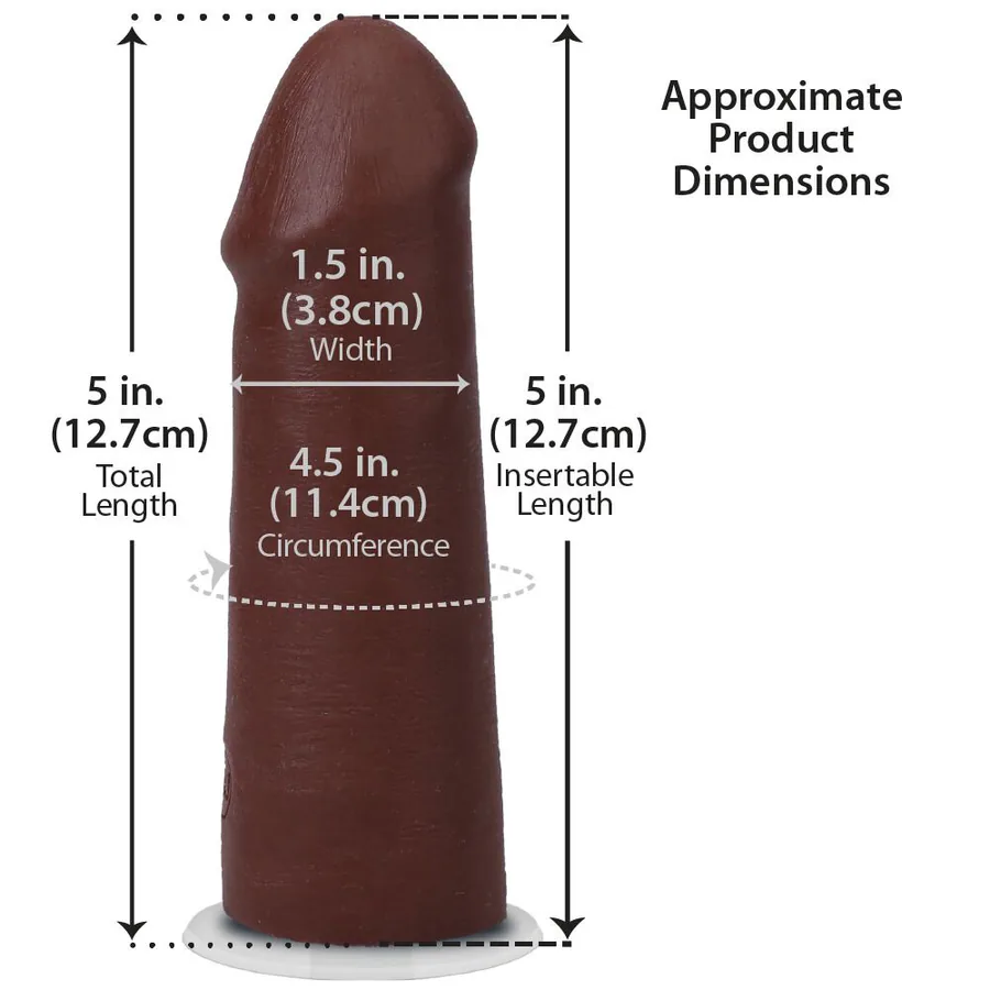 Фаллоимитатор Doc Johnson The Realistic Cock ULTRASKYN - 5 Inch Chocolate